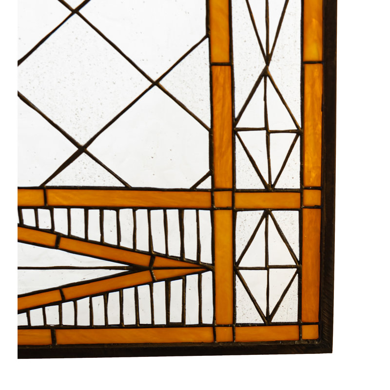 Tiffany Grape Diamond Trellis Stained Glass Window