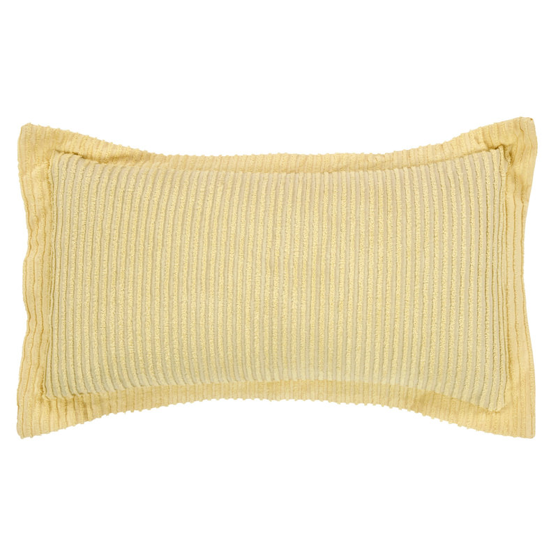 Housse de coussin 100% coton Jullian, Jaune, Très grande taie décorative