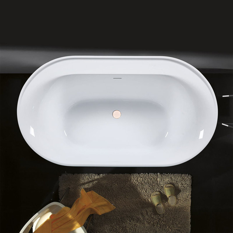 65.75'' x 34.75'' Freestanding Air Porcelain Bathtub