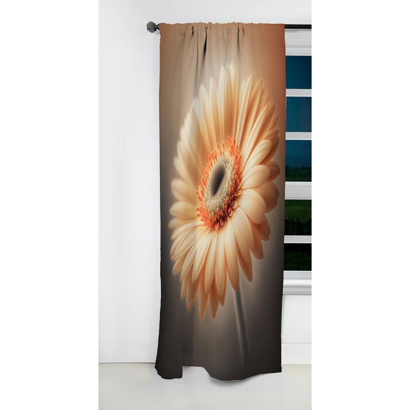 Rideau occultant floral Hailee - Gerbera - 1 panneau, L 52 po x L 63 po