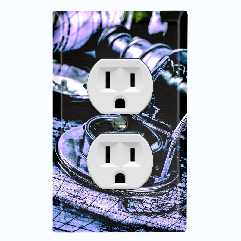 Patterned 1 - Gang Toggle Light Switch Standard Wall Plate
