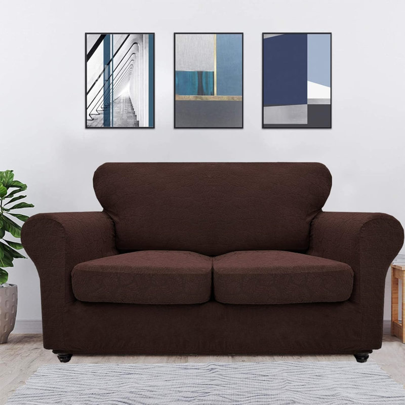 Housse pour canapé en polyester, Polyester brun