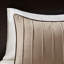 Couette 7 pièces en faux suède beige King - Garnissage resplendissant et oreillers attrayants - Ensemble grandiose et élégant