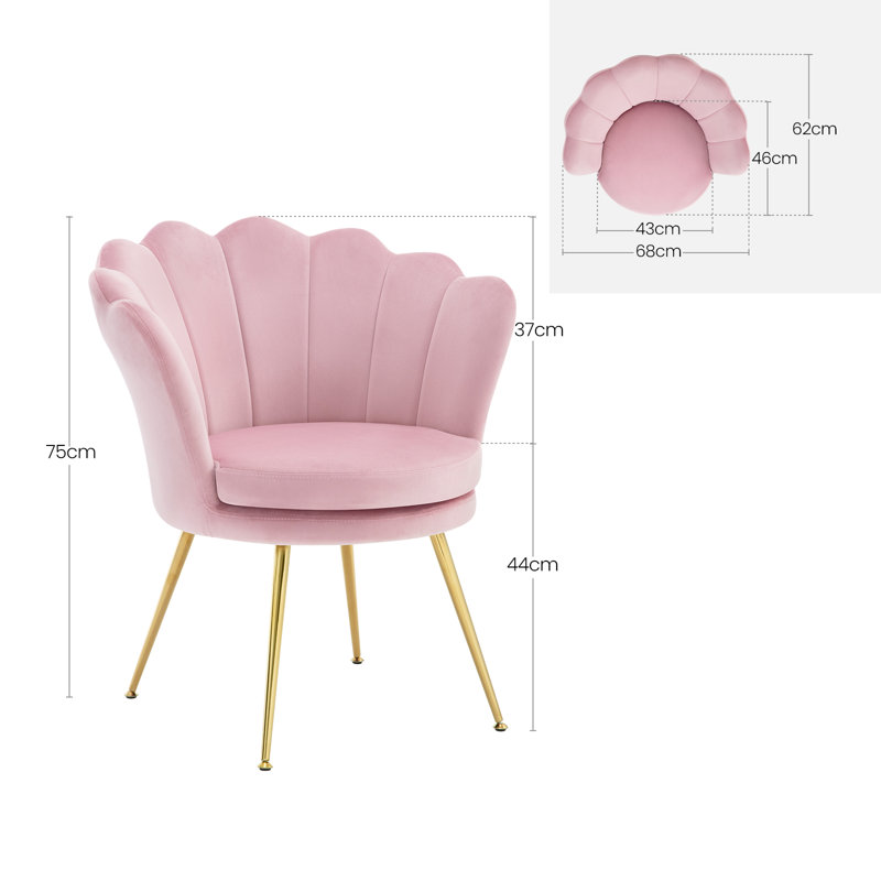 Velvet Armchair, Pink