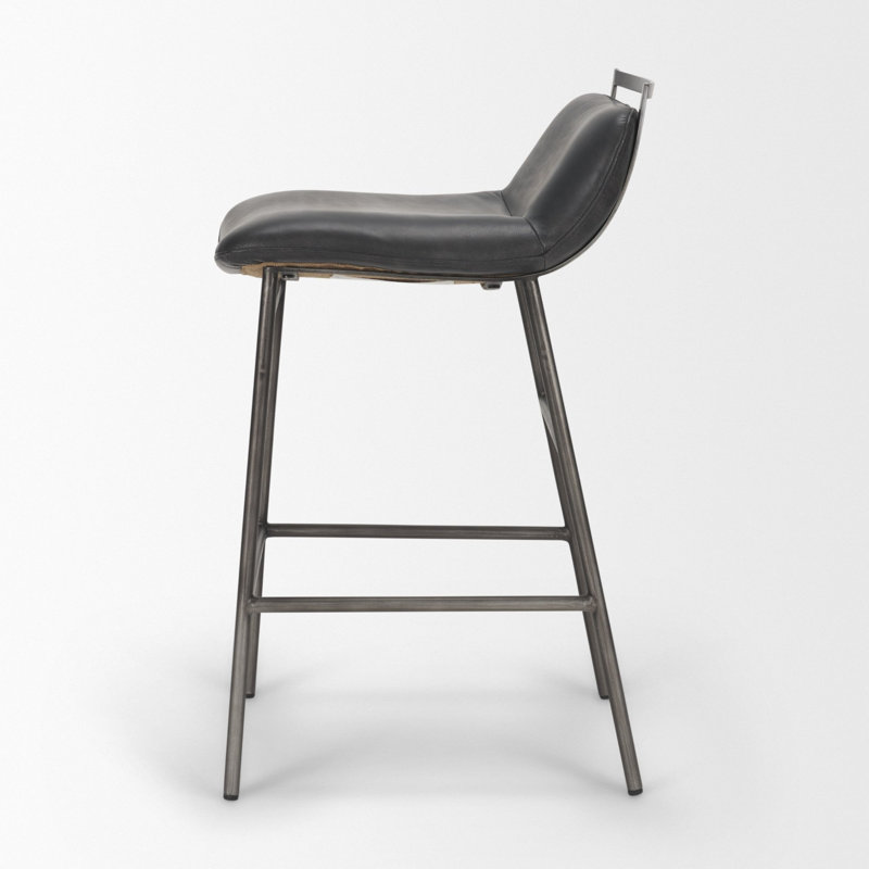 Kavalan II Bar Stool, Black, Counter Stool (24.5” Seat Height)