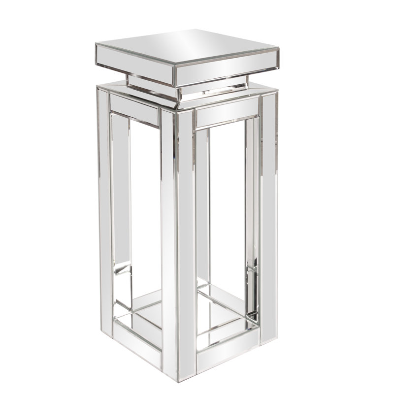 Table de bout avec tablette de sol en verre Sven, H 28 po x l 12 po x L 12 po