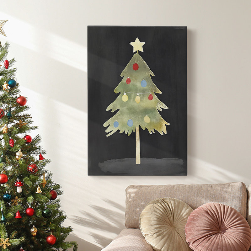 Art des Fêtes de Noël - Toile tendue avec châssis II, H 18 po x l 12 po