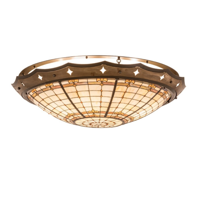 Fleur-de-Lite 8 - Light Semi Flush Mount