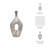 Ethean Decorative Stoneware Ceramic Vase with Sculptural Modern Silhouette and Textured Oval Body for Contemporary Display Appeal-1867914536