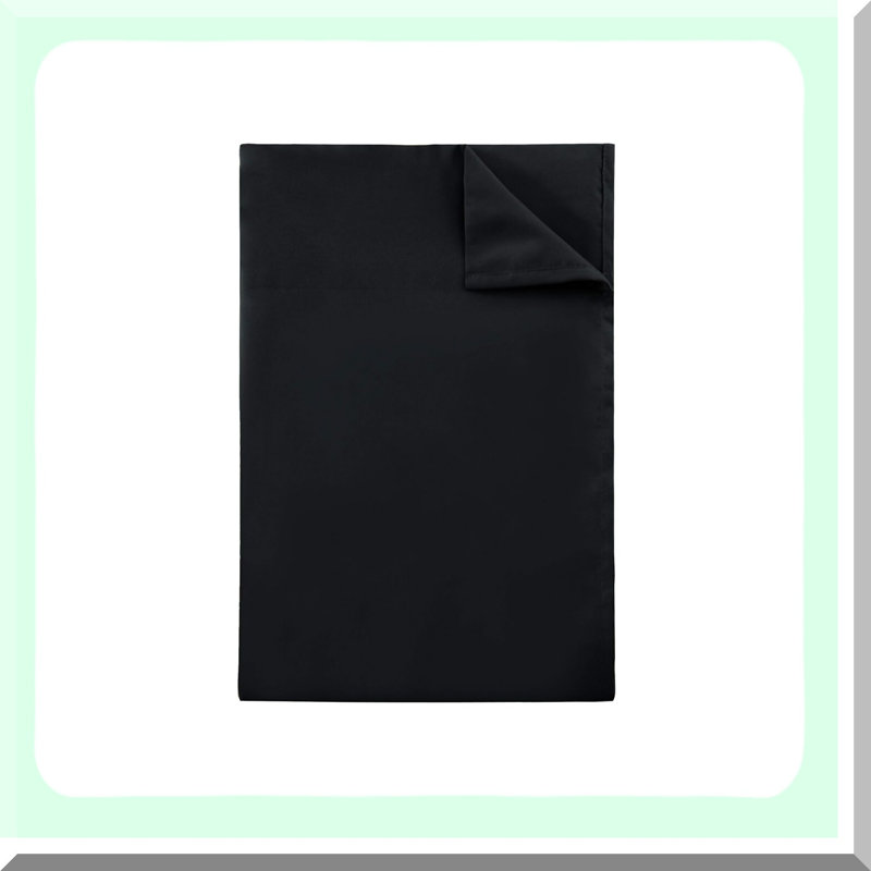 Luxury Black Queen Flat Sheet - 1500 Thread Count Hotel Quality Top Sheet, Soft & Wrinkle-Free Bedding, Stain-Resistant Premium Flat Sheet