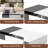 Rectangular Coffee Table With Marble Finish And Two Functional Storage Compartments Spaces In A Modern Design-345385239