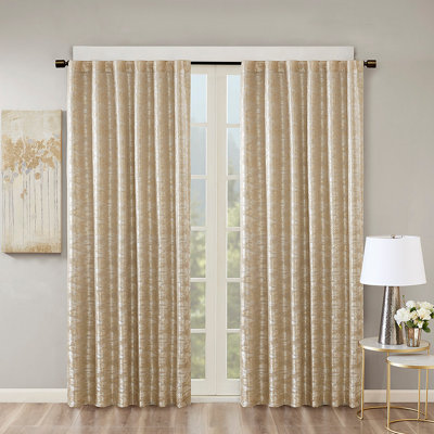 Rideau occultant avec passe-tringle Jacquard