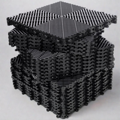 25pcs Interlocking NonSlip Garage Floor Mats 156x156