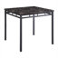 Ensemble de salle à manger 5 pièces à hauteur de comptoir avec table ronde en faux marbre et 4 chaises en noir élégant, idéal pour les petites cuisines
