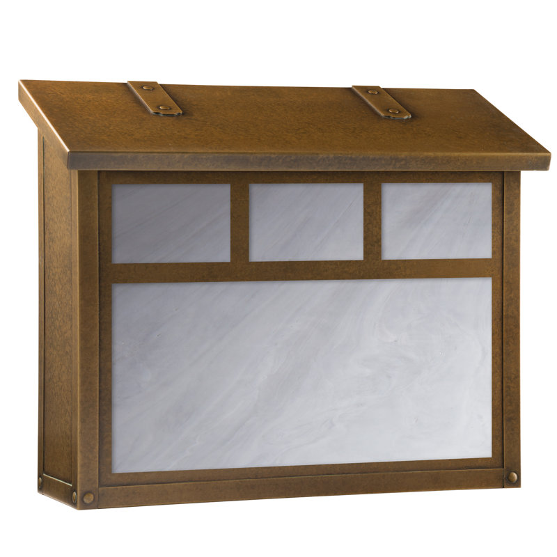 Boîte aux lettres murale double Giunta, Laiton chaleureux, Blanc vaporeux