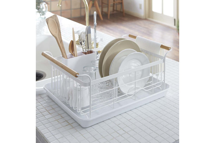 Dish Drying Rack For a clutter free countertop Made of stainless steel with  black powder coated High quality and durable Knife holder…