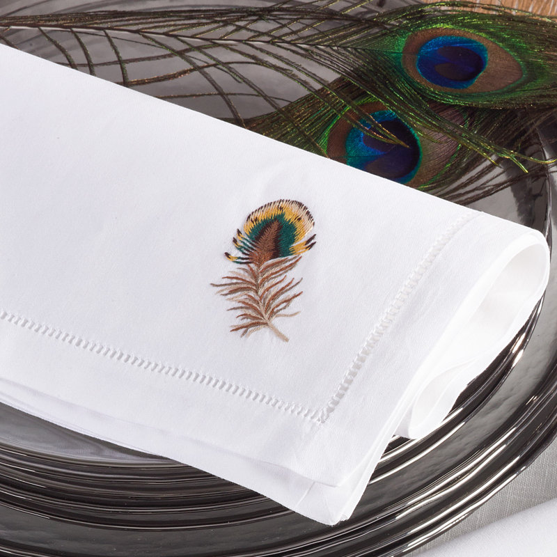 Serviette en coton 20" broderie Villasenor