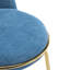 Métal bleu et doré de 2, cadre, repose-pieds pour des conversations prolongées, forme de chaise, motif uni, silhouette en mousse, dossier à profil bas, construction,
