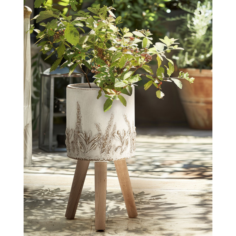 PREWEZA Handmade Ceramic Elevated Planter