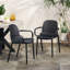 Chaise d'extérieur en polypropylène noir pour l'extérieur