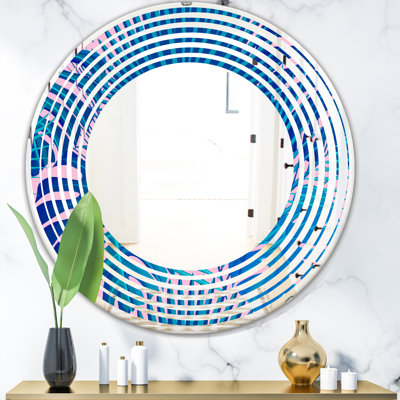 Wave Abstract Pattern II Modern & Contemporary Frameless Wall Mirror