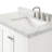 Ariel Cambridge 36 In. Right Offset Vanity With 2 In. Carrara Marble Countertop-105903767
