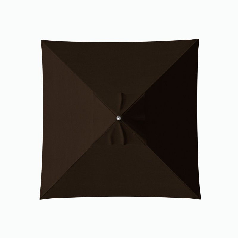 Parasol de marché carré 6 pi Manuell, 104" H x 90" W x 90" D, Canvas Bay Brown Sunbrella® Canvas