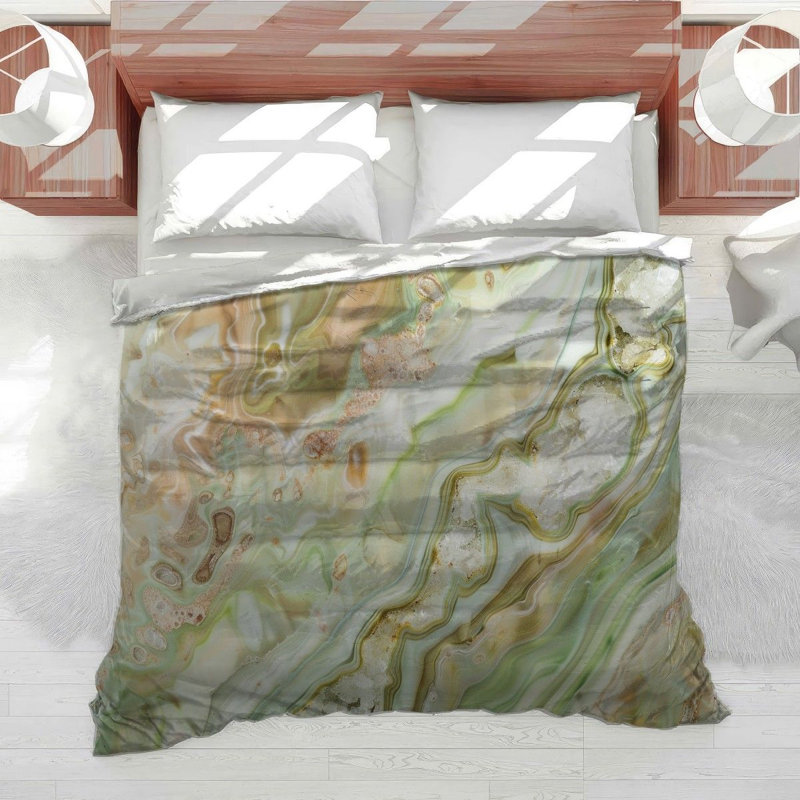 Marble Geode Microfiber Duvet Cover, Twin Duvet Cover