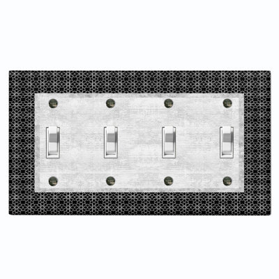 Nature Themed 4 - Gang Toggle Light Switch Standard Wall Plate