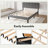 Platform Bed Frame with Upholstered Adjustable Headboard, No Box Spring Needed-1520251482-1520251481