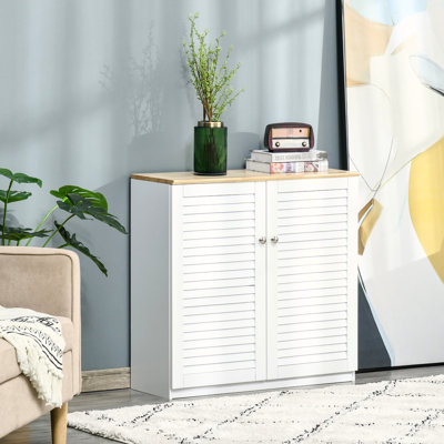 Sideboard Buffet Cabinet , Kitchen Storage With Functional Design - White, Material Construction Living Room Buffet, Smooth Surface For Easy Cleaning