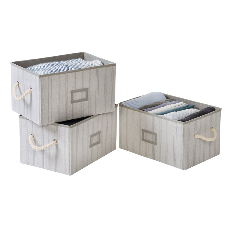Grand ensemble de bacs de rangement en tissu