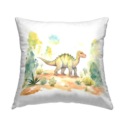 Design de coussin décoratif Roaring Jurassic World par Lazar Studio