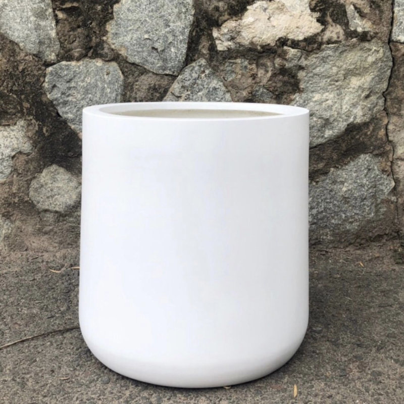 Winebrenner Handmade Pot Planter, 15.3" H x 15" W x 15" D, White