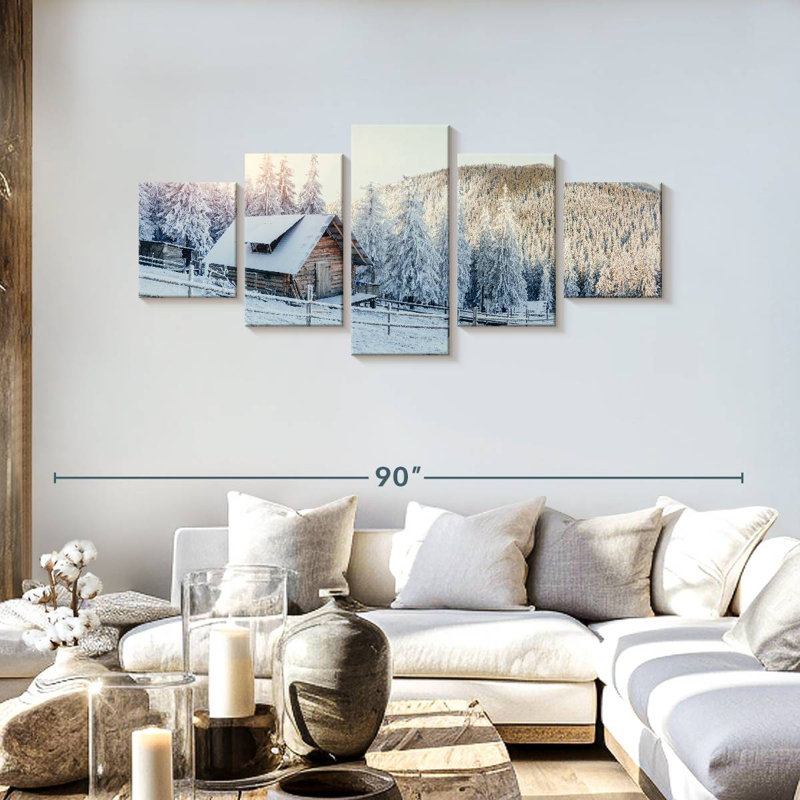 Chalet d'hiver des Carpates, H 30 po x l 68 po