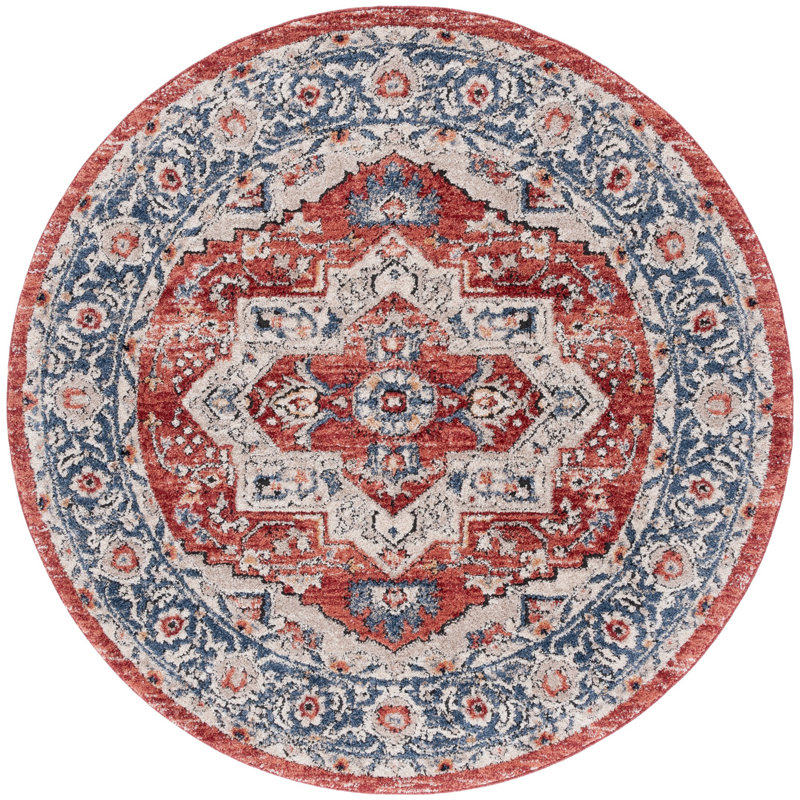 Luna Performance Oriental Rug, Round 6'7"