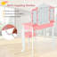 Ensemble de chaise de coiffeuse avec coiffeuse pour enfant avec miroir pliant rose-348253468