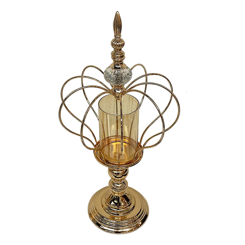 18.7'' H Glass Tabletop Hurricane