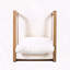 Fauteuil club en acacia