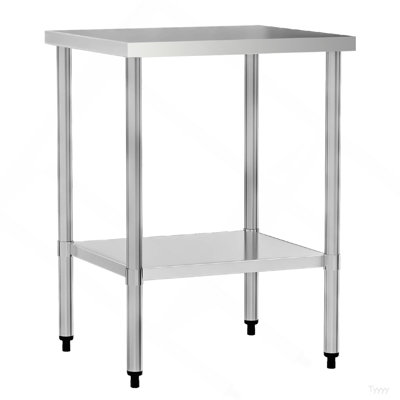 24" X 24" 18-Gauge Stainless Steel Commercial Work Table