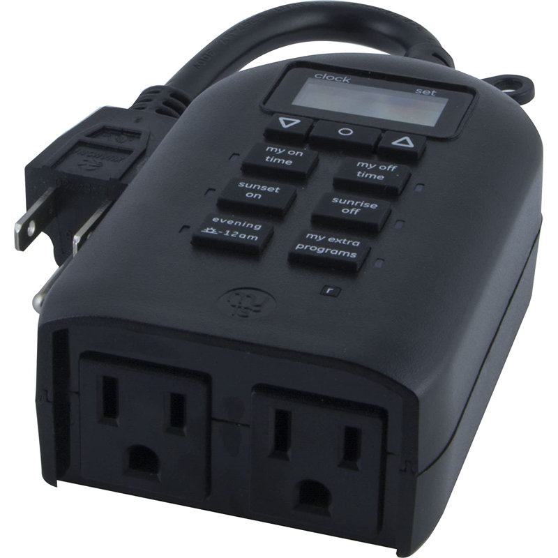 myTouchsmart Simple Set 7-Day 2-Outlet Outdoor Digital Timer