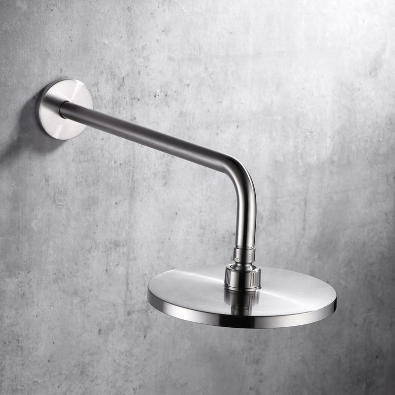Bras de douche et bride 15 "Luxier, Nickel brossé