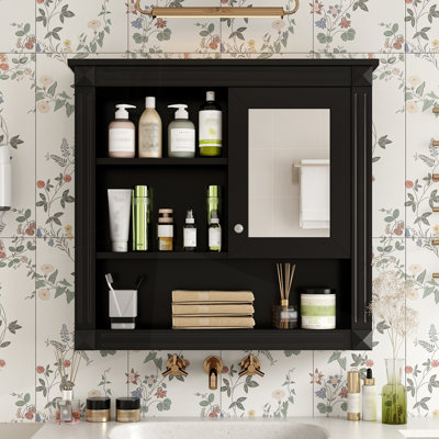 Bathroom Wall Cabinet with Mirror with 4 Shelves