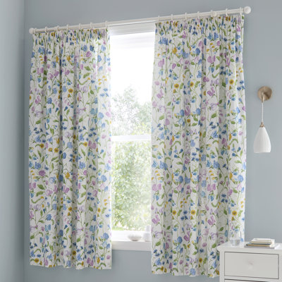 100% Cotton Semi-Sheer Curtain Panel Pair