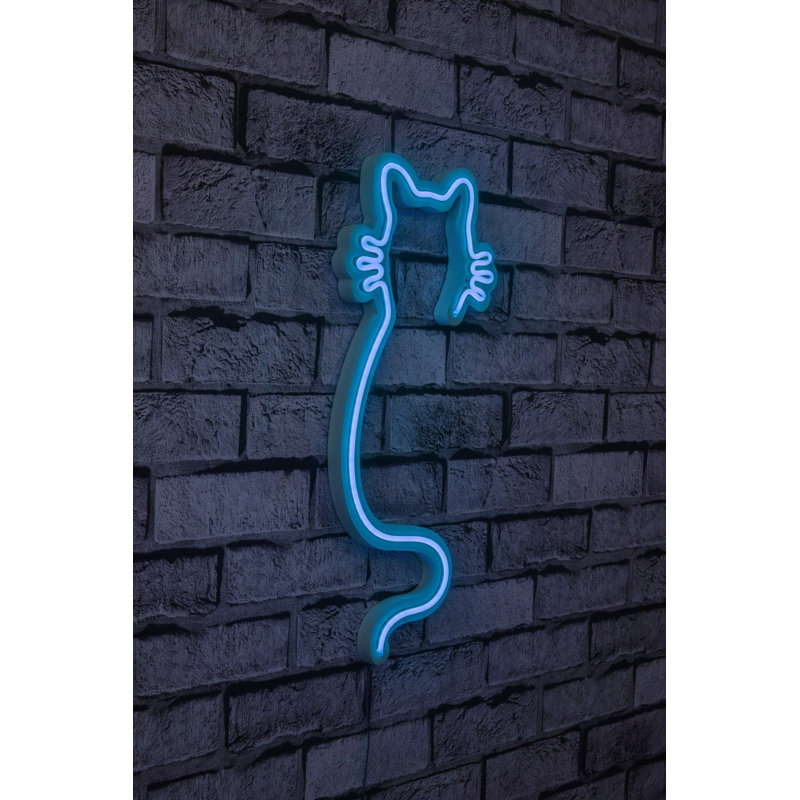 Bande lumineuse néon flexible à DEL, bleu, 87 x 19 x 0,8 pouces | Étanche IP67, gabarit en mousse de PVC, 12 V 20,16 W, système de fixation murale intégré, parfait pour la décoration intérieure et les fêtes, installation facile avec prise de type C