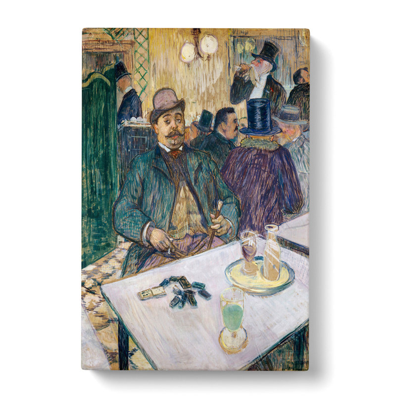 Monsieur Boileau At The Cafe by Henri De Toulouse-Lautrec - Wrapped Canvas, 76cm H x 50cm W x 3cm D
