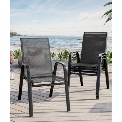 12.75cm H Metal Stacking Armchair