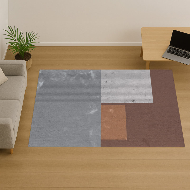 Geometric Area Rug, Runner 70 x 140 cm