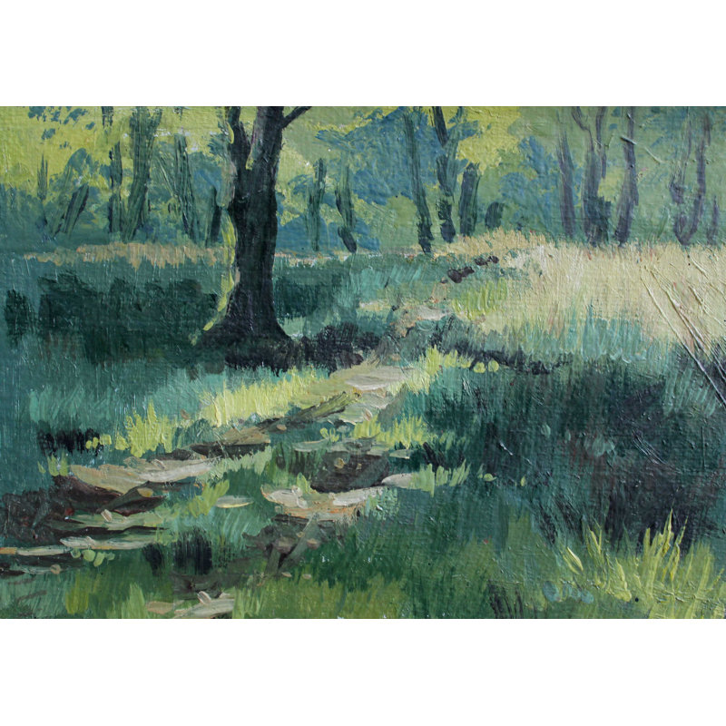 Abstract Of Trees - Print, Natural Oak Framed, 64.4cm H x 84.4cm W x 1cm D