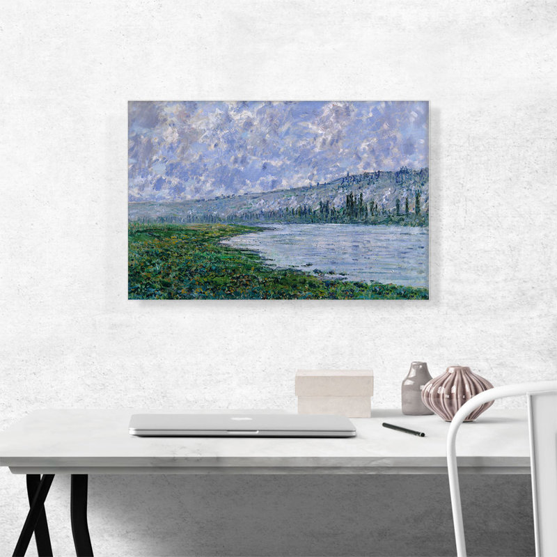 «La seine à Vetheuil 1880» par Claude Monet, reproduction d'art sur toile tendue, H 18 po x l 26 po x P 0,75 po